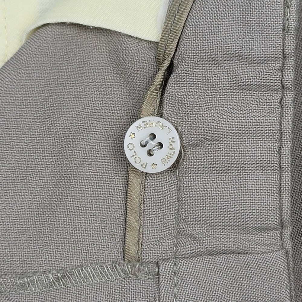 Polo Ralph Lauren Dress Pants Mens 40x29 Tan Khaki Coin Pocket Trousers - Picture 7 of 11